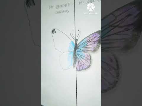 My drawing VS My brother drawing||My vs my brother drawing