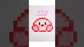 DRAWING KIRBY! #3 - Hand Drawn Pixel Art #kirby #nintendo #nintendoswitch #gaming #shorts #pixelart