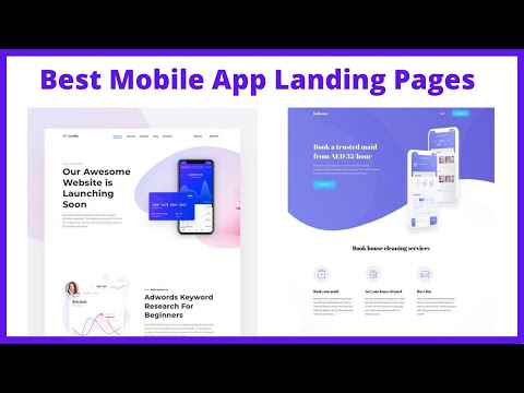 Best mobile app landing page design template inspiration 2021