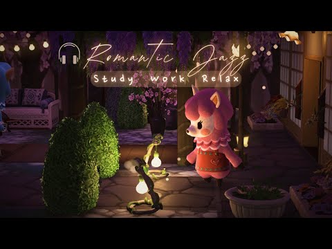 🎧Romantic Jazz Guitar Piano BGM 🌸 Night Garden Ambience©️