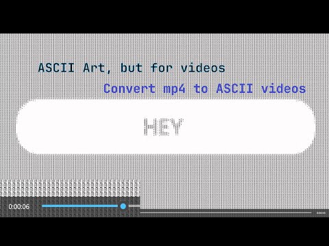 ASCII Art, but it's for VIDEOS
