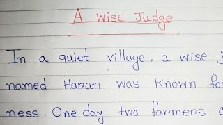 A wise judge// story writing// bed time Stories.