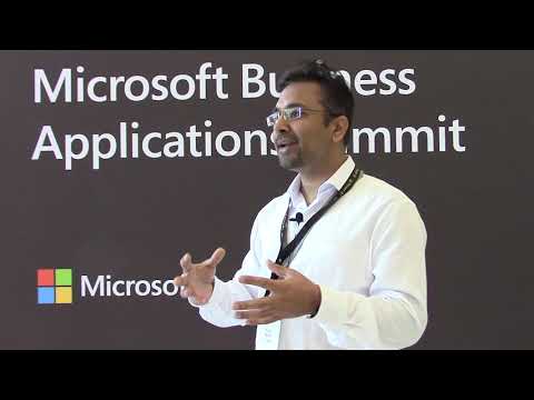 Sunil Raheja at Microsoft Business Applications Summit on AI and PowerBI