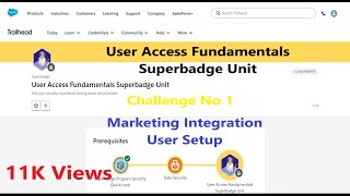 Marketing Integration User Setup|| Challenge no 1||User Access Fundamentals Superbadge Unit