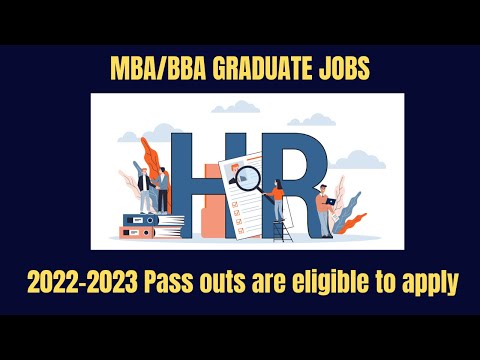 MBA/BBA GRADUATE JOBS