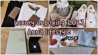 luxury unboxing2021/Gucci1955 Horsebit GG Supreme bucket  bug /Van cleef & arpels/Burberry/Moschino/