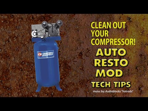 Air Compressor Cleaning Drain Off the Water Once a Month