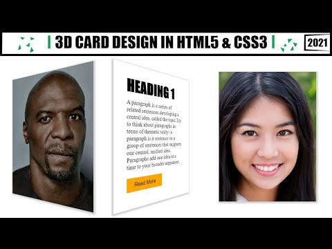 Responsive 3D Card Design In HTML5 & CSS3 In Hindi.#2021 Designing #UseOfBackface-Visibility.