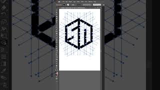 😊Monogram Logo Design Tutorial in Illustrator🔥#shorts