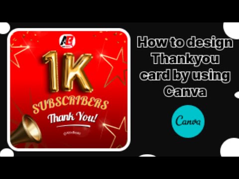 How to design thankyou card by using Canva #canva #thankyoucard
