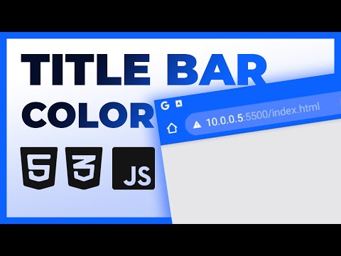 How To Change Title Bar Color (Mobile Theme Scheme) + Button Theme Switch - Dark & Light