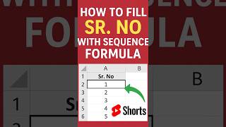 😱 One Formula to Fill All Serial Numbers in Excel – So Easy! #ExcelTips #exceltricks #excelformula