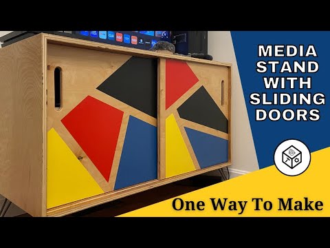 One Way To Make a Media Stand with Sliding Doors