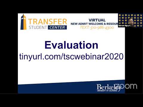 Newly Admitted Transfer Student Webinar