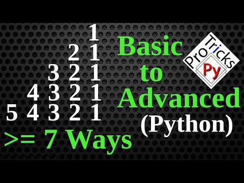 Python Pattern Program - Print Numbers in Triangle Shape | Number Pattern | Python Number Pattern 13