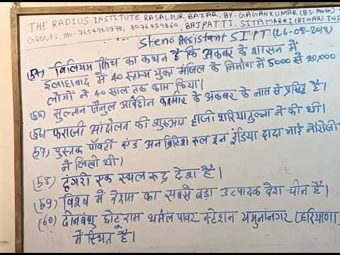 GK For All Competitive Exams (S I privious years questions)