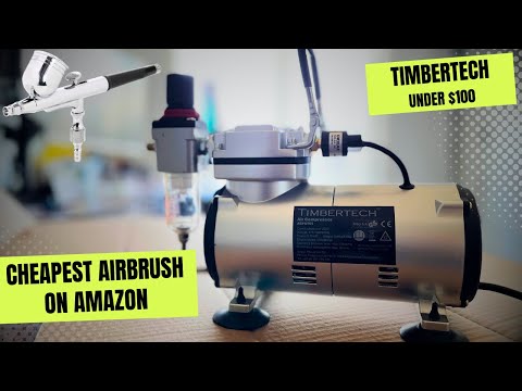Unboxing cheapest AIRBRUSH on Amazon | Timberteck Setup | Cleaning
