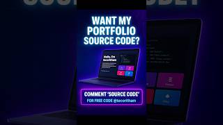 Personal Portfolio Template #htmlcss #javascript #shorts