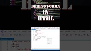 Address Format in html #htm #html5 #htmltutorial #dotnetcore #coding