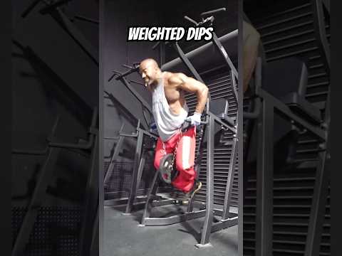 How To Gain Muscle and Weight/Weighted Calisthenics/Weighted Dips For MASSIVE CHEST/Curl Bar Chest