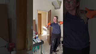 How hard can plastering actually be…? 🫣 #renovation #plastering #diy