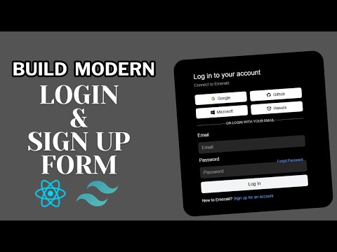 How To Build Login & Sign Up Form Using React JS and Tailwind CSS | React and Tailwind Login Form