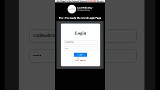 POV: You Made the Worst Login Page Ever 💀 | #coding #html #javascript #htmlcss