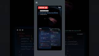 Cursor Interaction on Canvas Using HTML & CSS | Creative Mouse Effect With JavaScript #coding