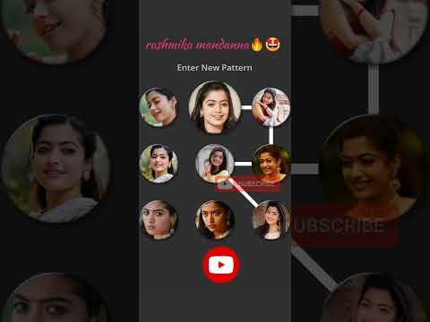 RASHMIKA🤩💖⭐💕NAME PATTERN LOCK // RASHMIKA MANDANNA// #shorts #rashmikamandanna #rashmika #pattern