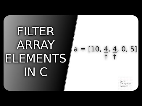 Filter array elements in C