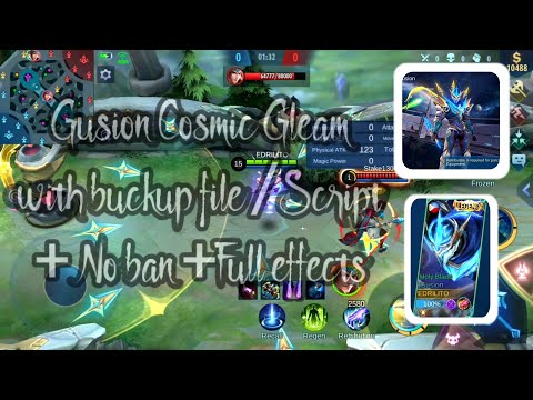 Gusion Cosmic Gleam Legend skin/script with buckup file +NO BAN+FULL EFFECTS |MLBB