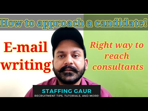 How to approach a candidate by email | E-mail writing | Calling via E-mail
