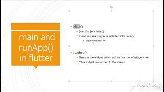 main and runapp in flutter