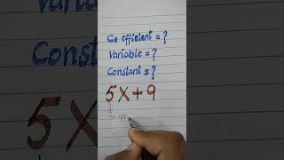 Co-efficient, Variable and Constant #co-efficient #variable #constant #viral #shorts #trending