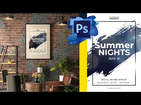 Learn: Summer Flyer Mockup Design 3D In Photoshop/#graphicdesign tutorials