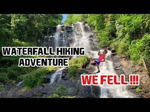 WE FELL!! | Beautiful Waterfall Hiking Adventure Vlog