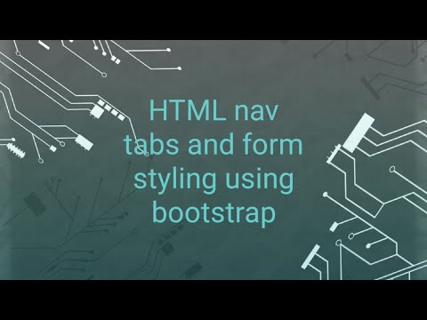 HTML nav tabs and form styling using boostrap css