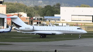 $81 Million BOMBARDIER Global 7500 Departs for Teterboro - WHY ARE THE BEST PRIVATE JETS AT LUNKEN?