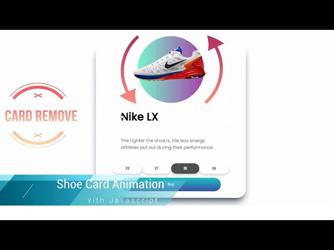 Shoe Card Animation using HTML CSS and JavaScript | Nike Product Card (Free JavaScript Project)