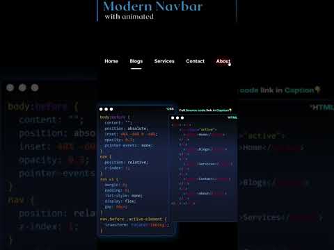 how to make navbar for html css💻😮#shorts