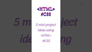 #html #css mini #project  idea #viral #trending  #webdevelopment