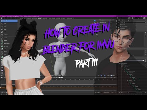 How to create in Blender for Imvu -  Part 3 (Parenting and exporting to Imvu)