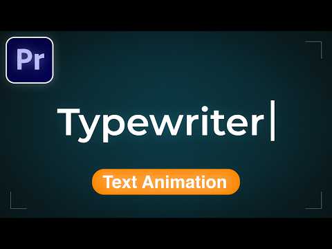 Typewriter Text Animation in Premiere Pro