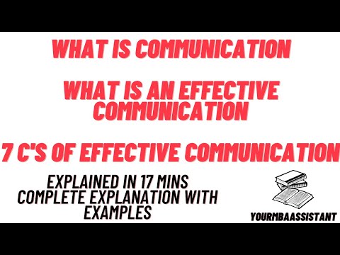 What is Communication and Effective Communication || 7 C's Of Effective Communication in Hindi