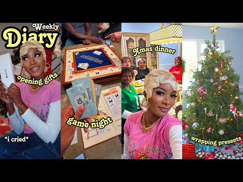 WEEKLY DIARY: I CRIED ON CHRISTMAS + GAME NIGHT W FAMILY + BEST CHRISTMAS DINNER EVER + GIFT GIVING