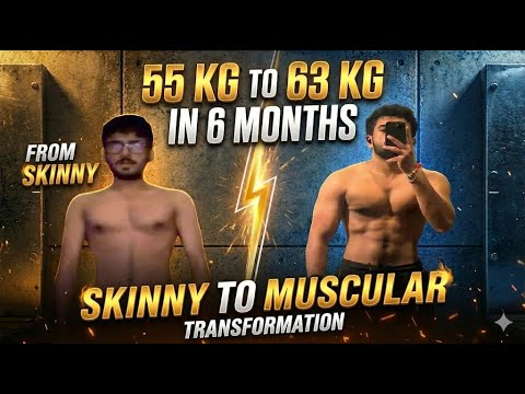 From 55kg Skinny to 63kg Muscular  body transformation💥 | Gym + Diet Reveal |🔥