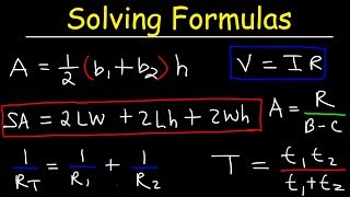 Solving a Formula For a Variable