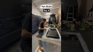 Van Build Day 4 ✅ Window installation. #vanlife #projectvanlife #camperbuild