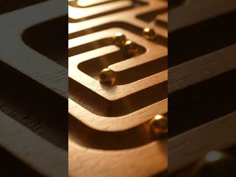 Golden Flow – Wooden Maze Harmony
