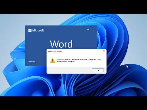 Word could not create the work file windows 11